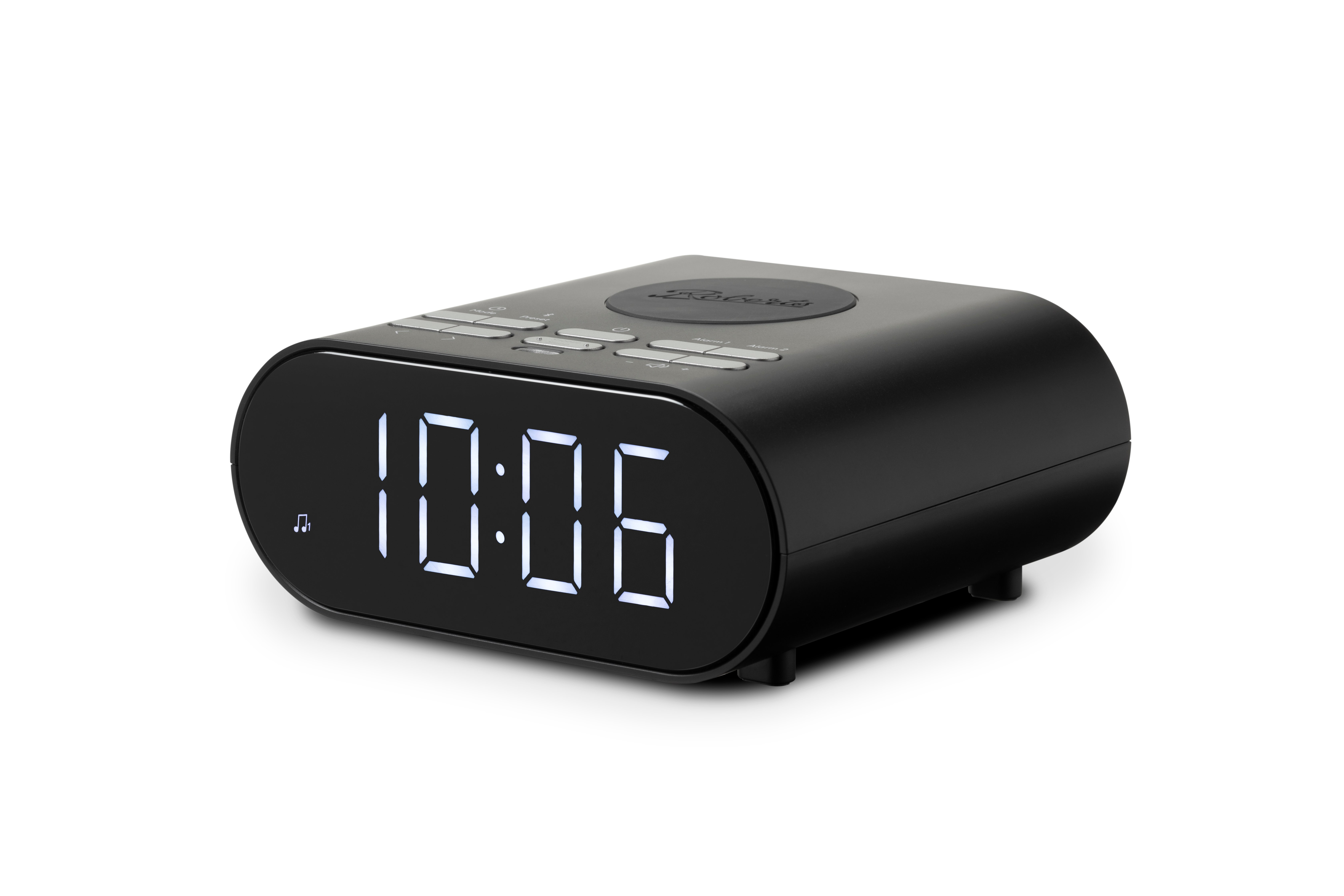 Roberts Radio ORTUSCHARGEBK Wireless Alarm Clock - Black