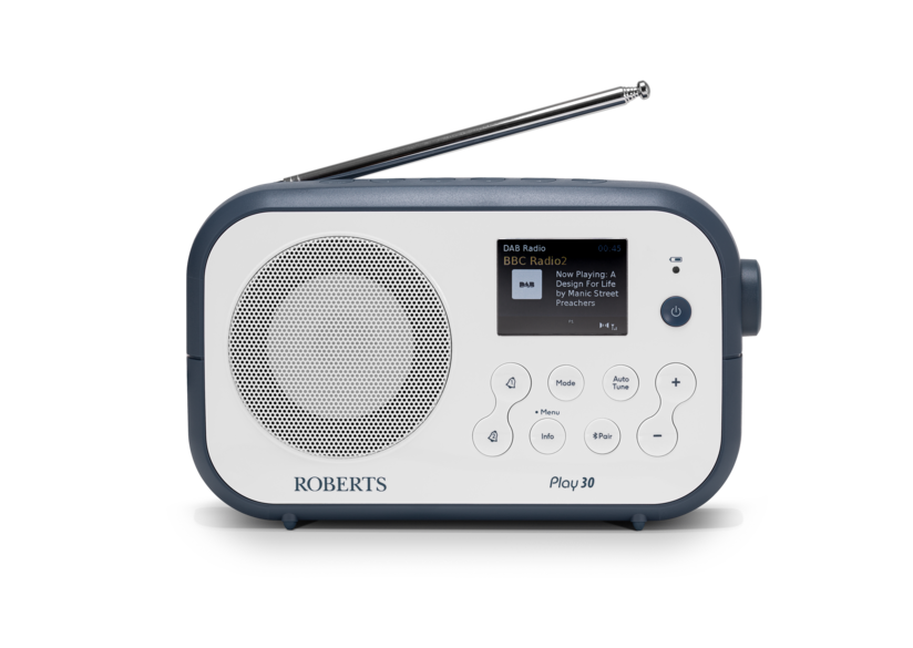 Roberts Radio Play30 DAB/DAB+/FM RDS Digital Radio - Blue & White