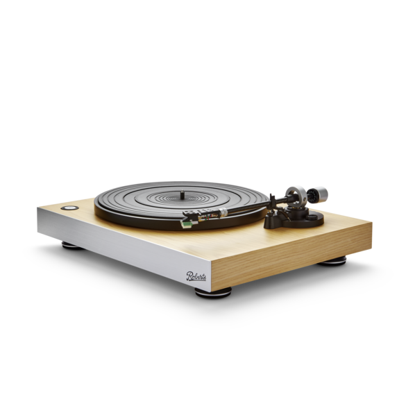 Roberts Radio STYLUSLUXE Turntable - Aluminium and Wood