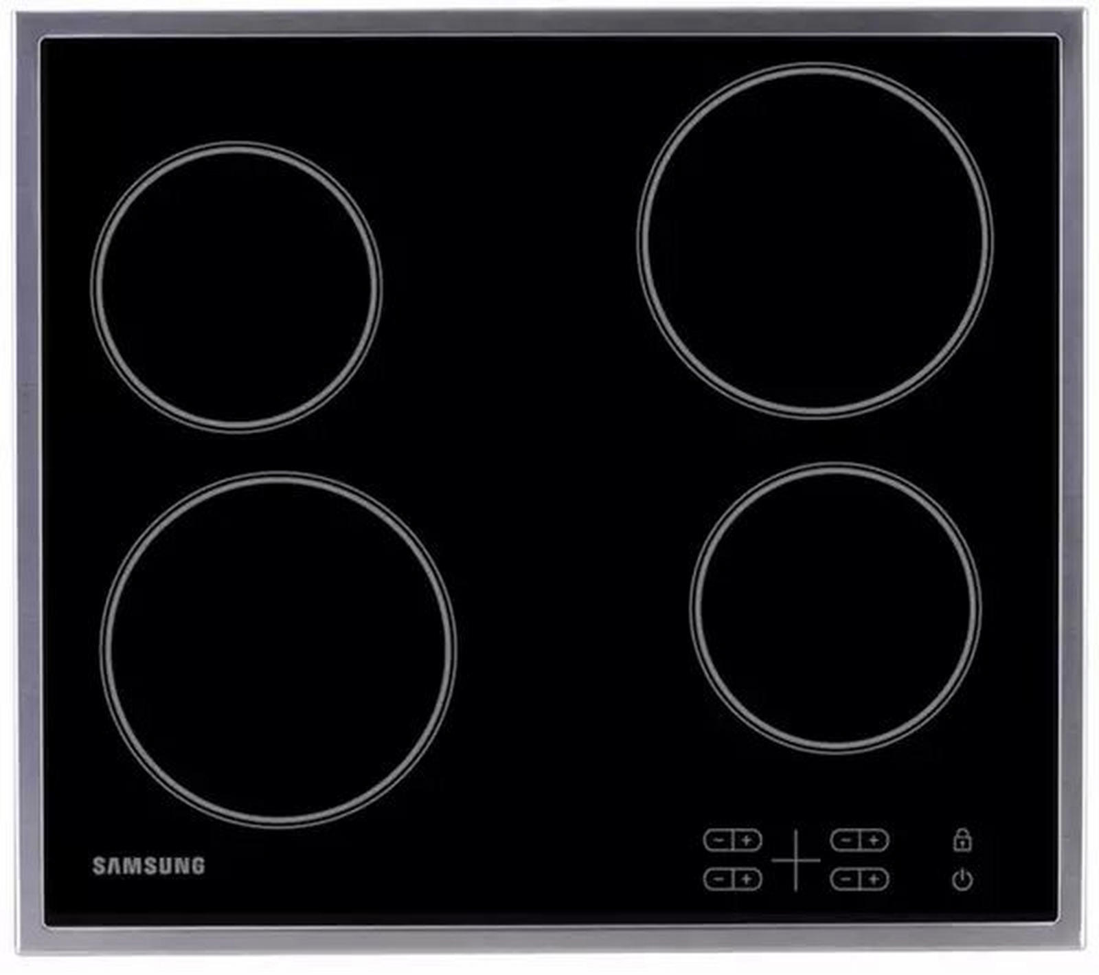 Samsung C61R1AAMST/XEU 57.5cm Ceramic Hob with Residual Heat Indicator - Black