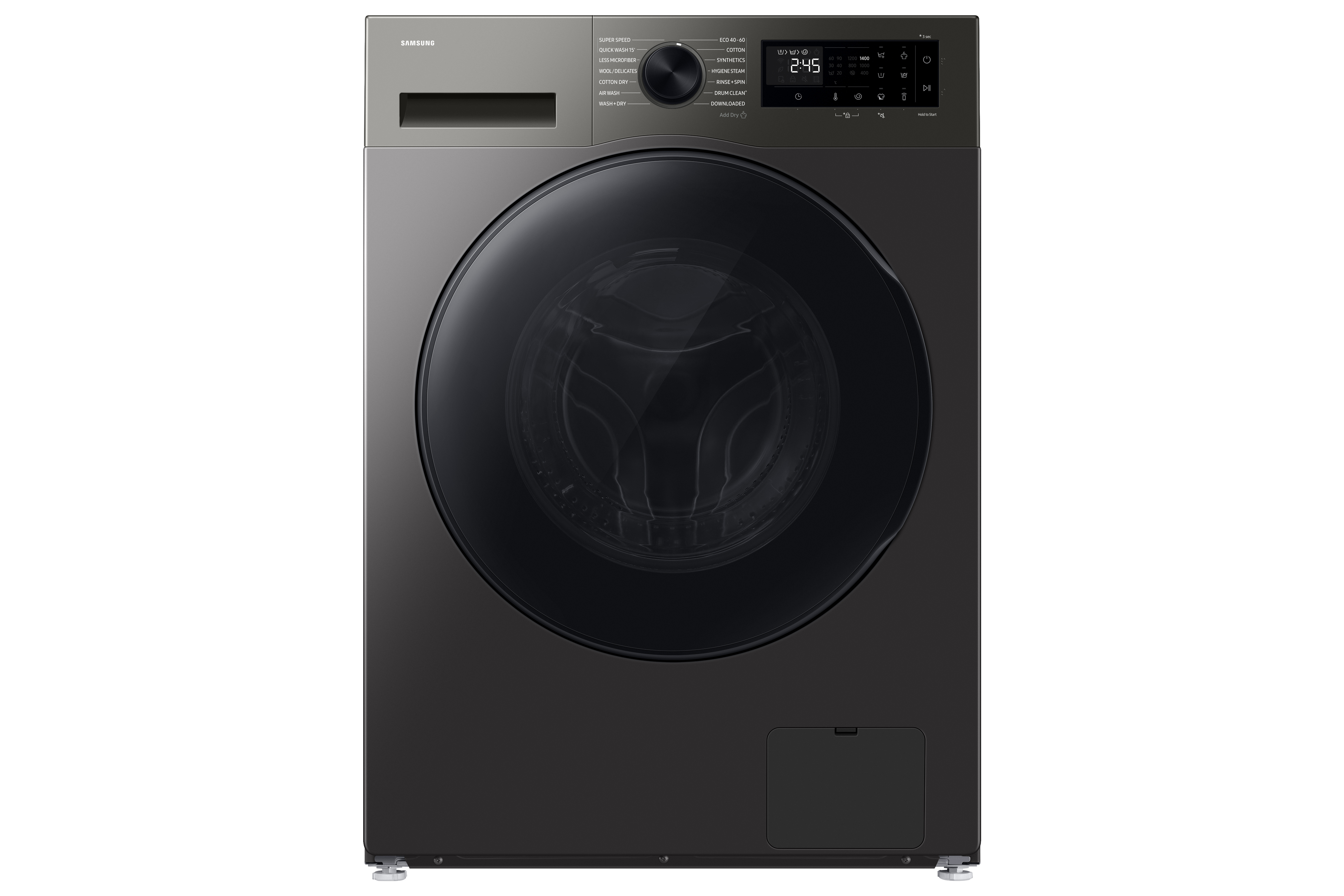 Samsung WD90HG5U34BXEU 9kg/6kg 1400 Spin Washer Dryer - Inox with black door