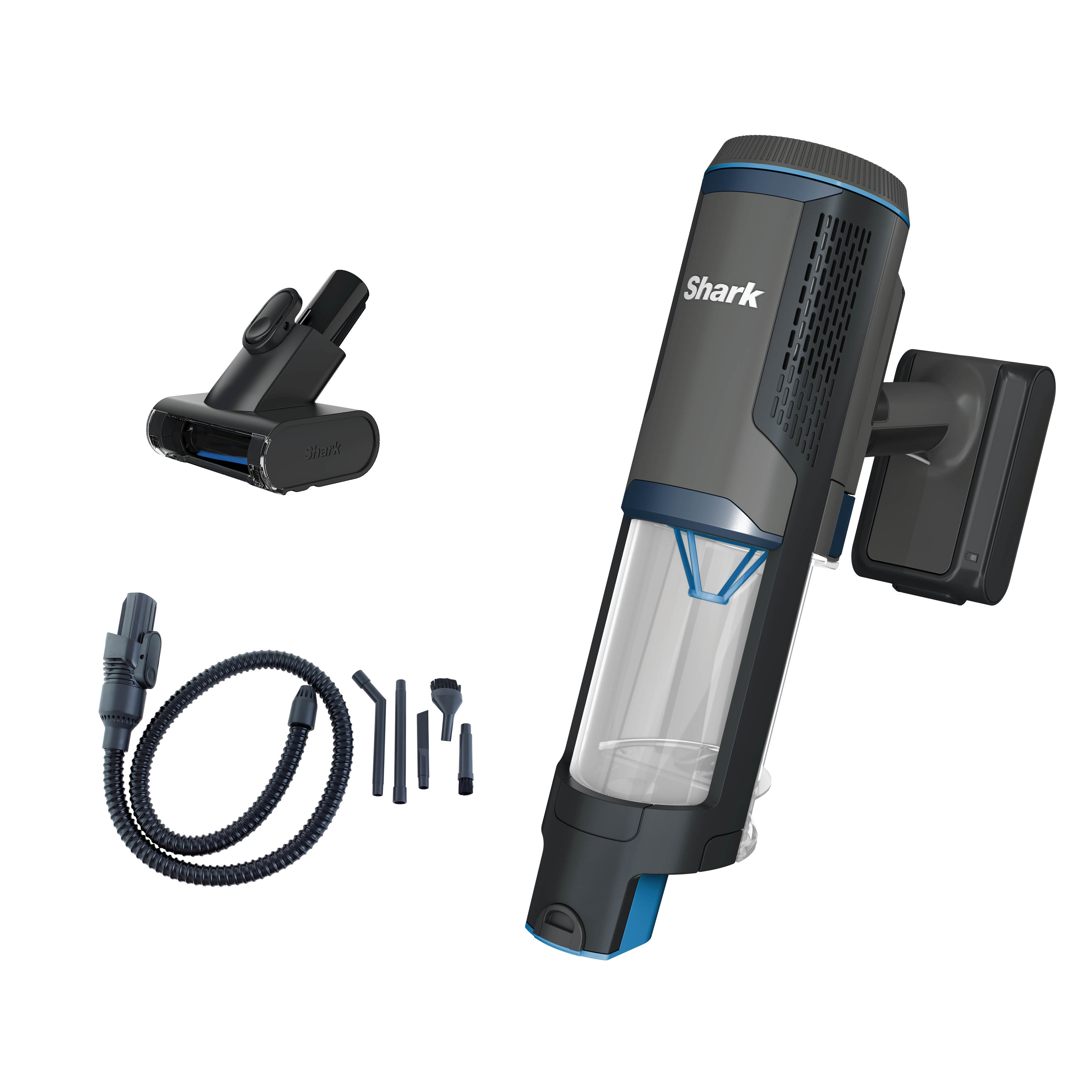 Shark BH102UK PowerBoost Pet Handheld Vacuum - 40 Minutes Run Time - Charcoal with Blue