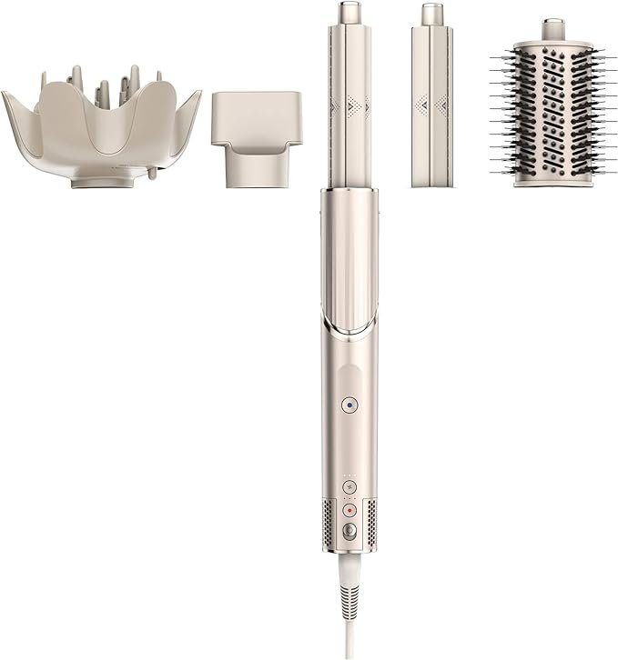 Shark HD435SLUK FlexStyle 4-in-1 Air Styler & Hair Dryer for Curly & Coily Hair – Stone 