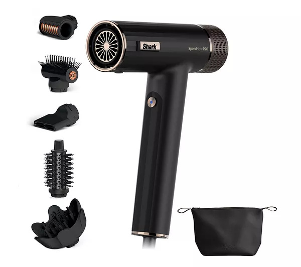 Shark HD752UK SpeedStyle Pro 5 in 1 High Velocity Hair Dryer System - Black
