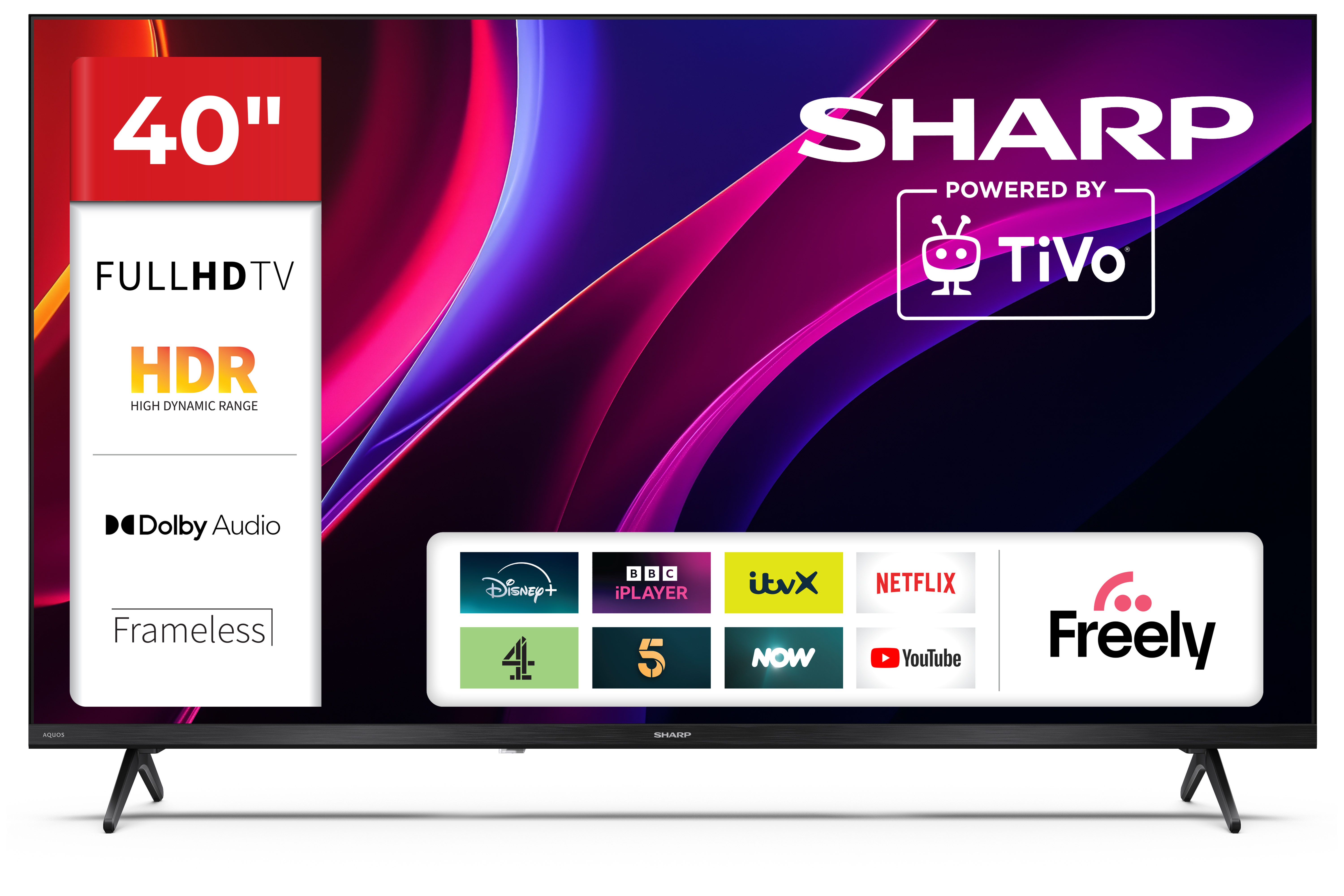 Sharp 2T-C40HE2245KB FHD TV - Black