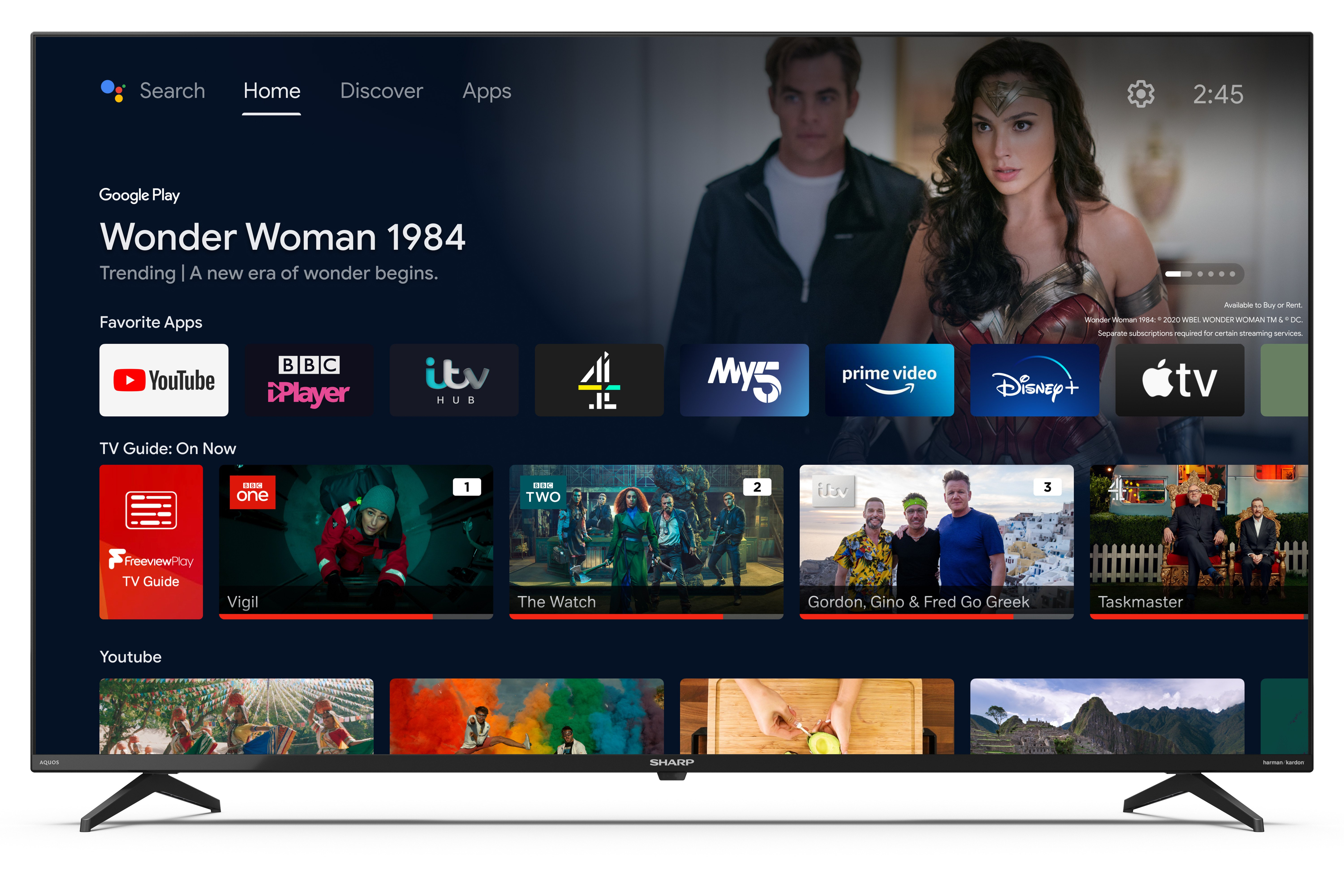 Sharp 4T-C50FN2KL2AB 50” 4K UHD Frameless Smart TV