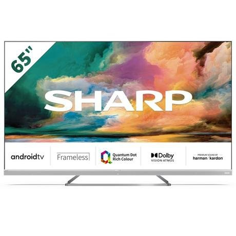 Sharp 4T_C65EQ4KM2AG 65” Frameless 4K UHD Android TV