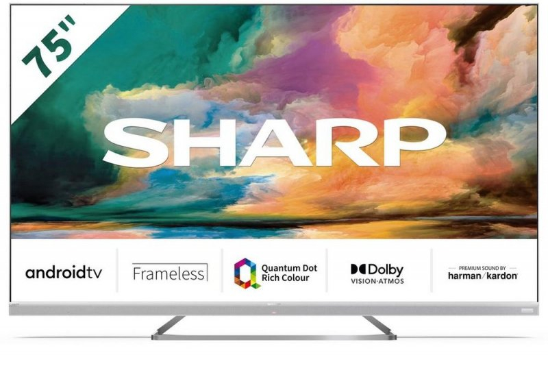 Sharp 4T-C75EQ4KM2AG 75" 4K UHD Frameless Quantum Dot Android TV