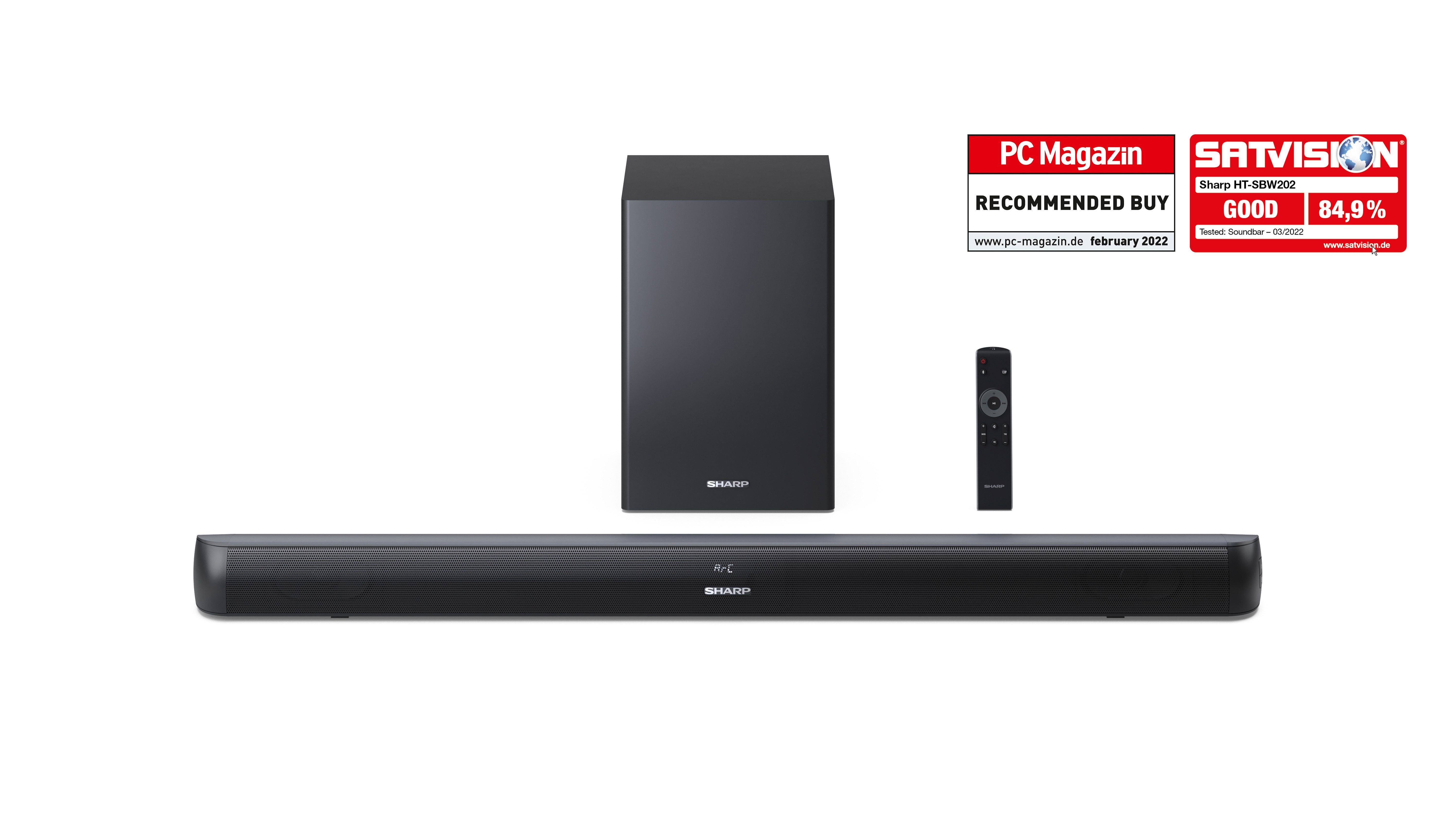 Sharp HT-SBW202 Wireless 2.1 ch Soundbar - Black