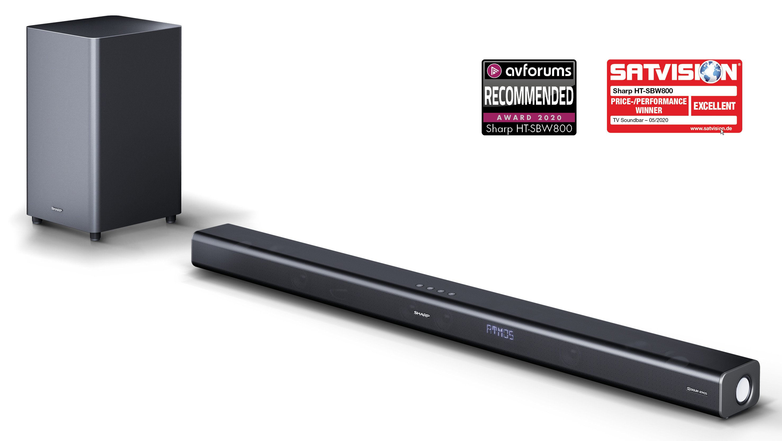 Sharp HT-SBW800 Wireless 5.1.2 ch Soundbar - Black