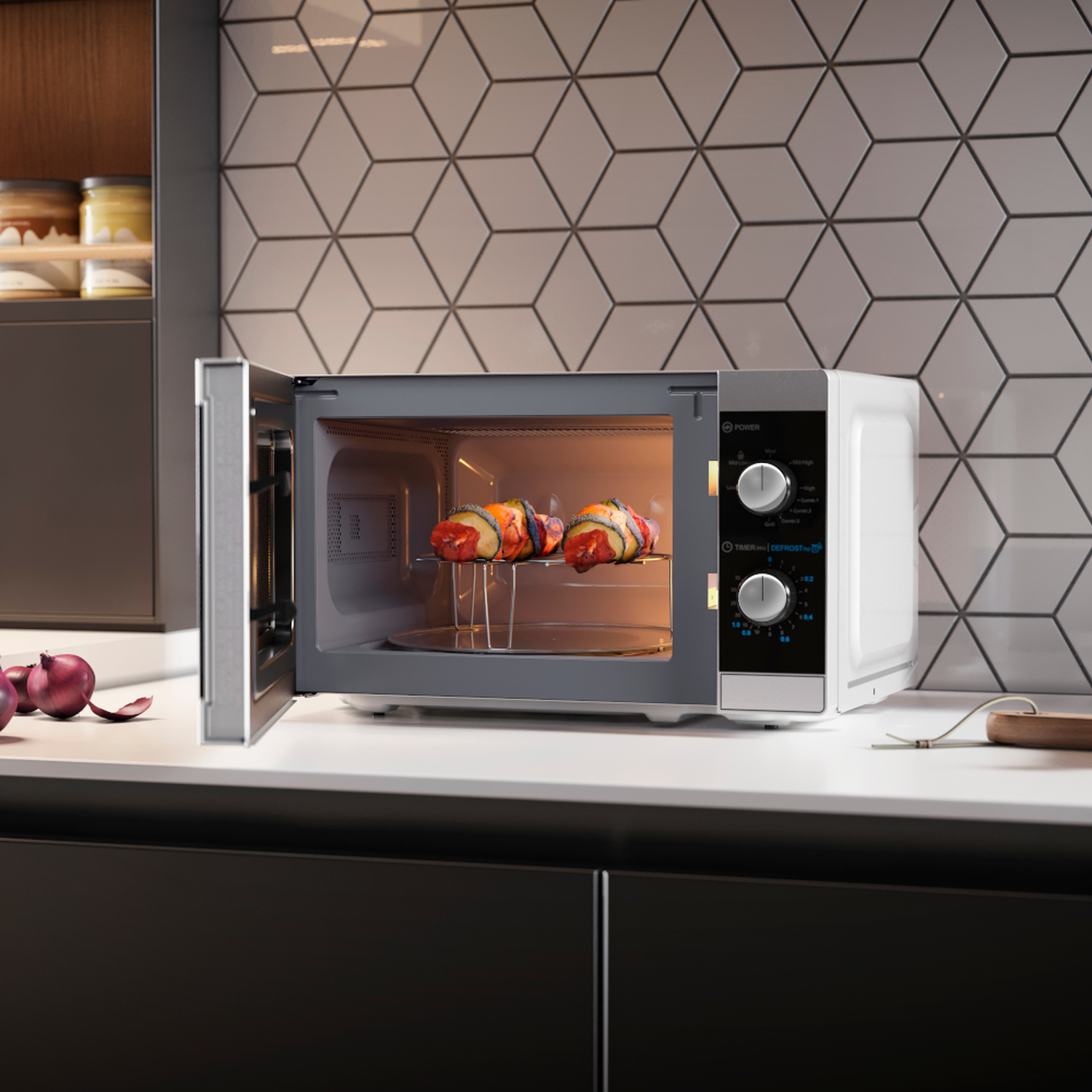 Sharp YC-MG01U-S 20 Litres Microwave - Silver