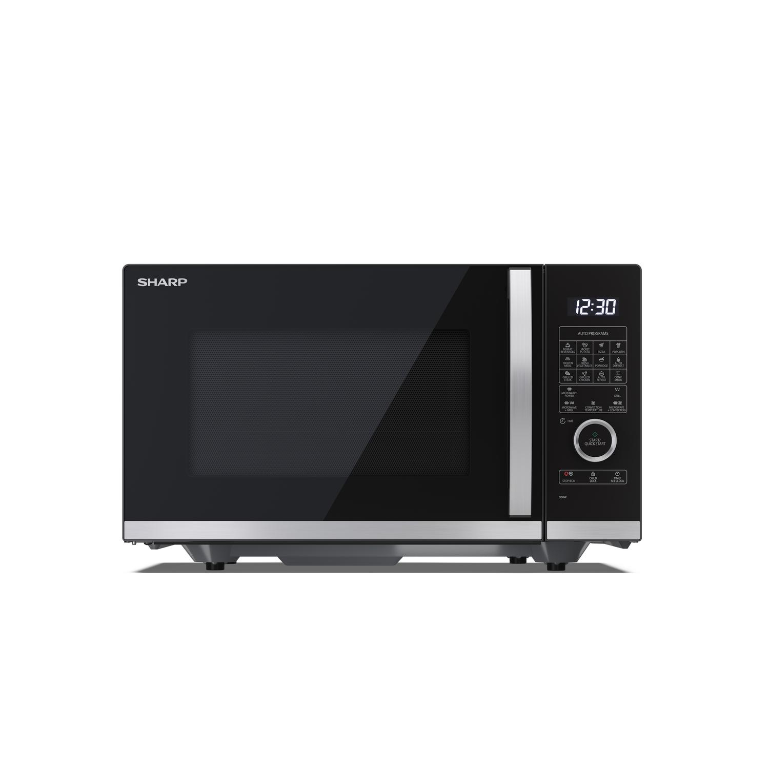Sharp YC-QC254AU-B 25 Litres Flatbed Convection Oven Microwave with Grill - Black