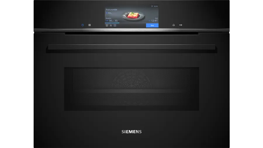 Siemens CM778GNB1B 60cm Built In Compact Oven with Microwave Function - Black