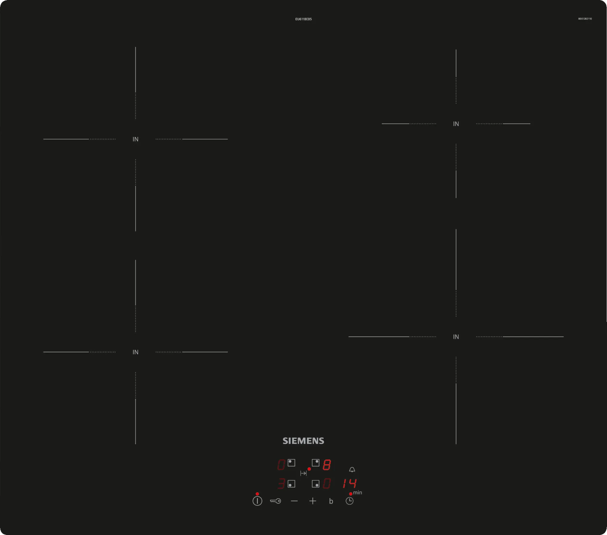 Siemens EU611BEB5B 59.2 Induction Hob - Black