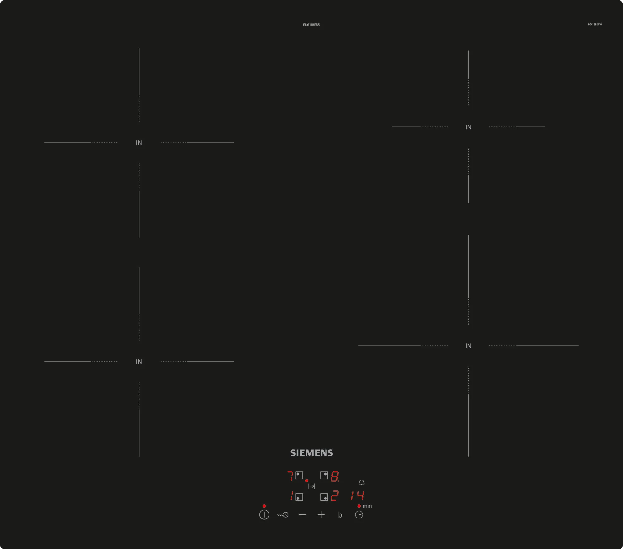 Siemens EU611BEB5E 59.2cm Induction Hob - Black