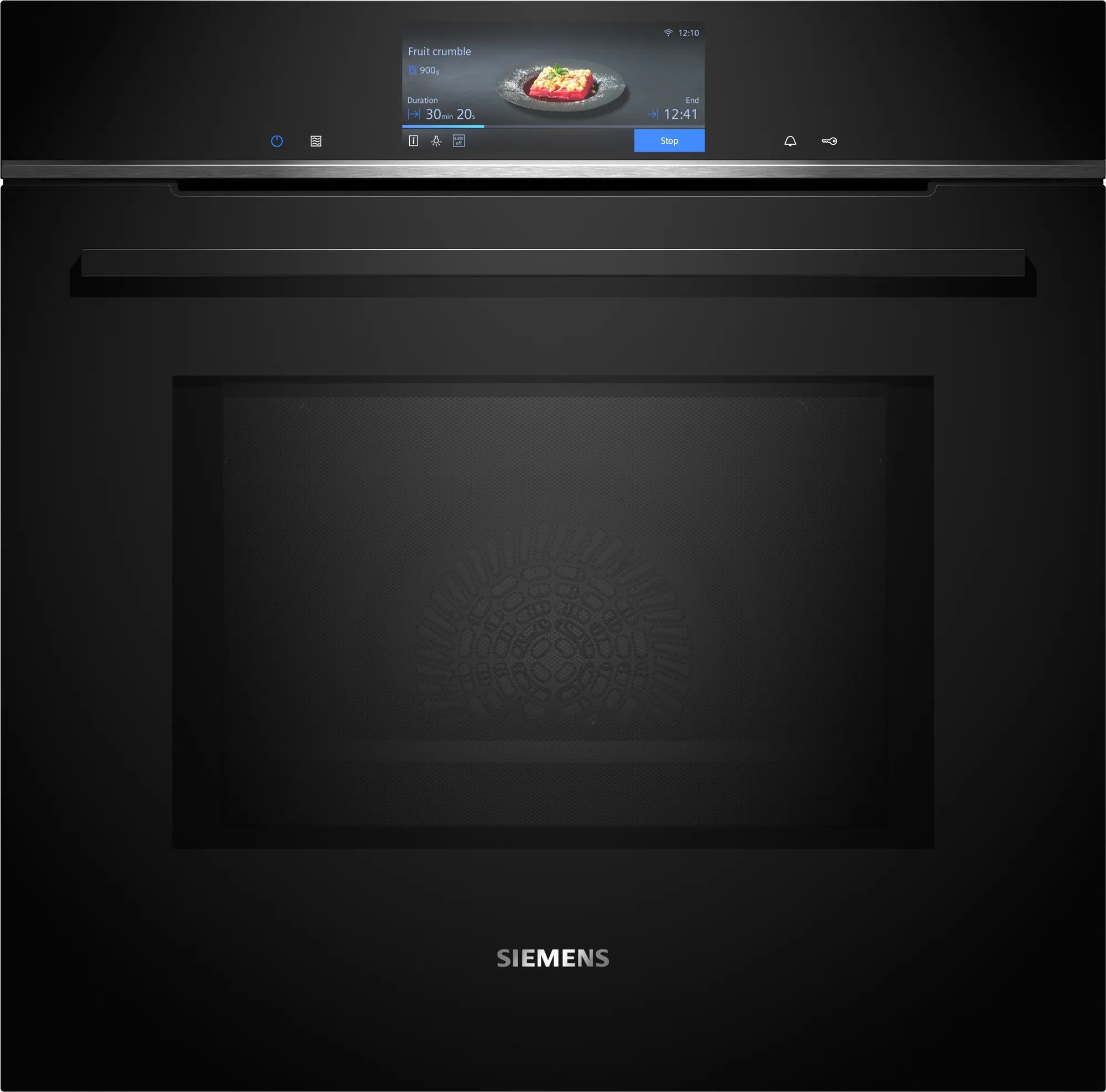 Siemens HM778GMB1B 59.4 cm Built In Electric Single Oven with Microwave Function - Black