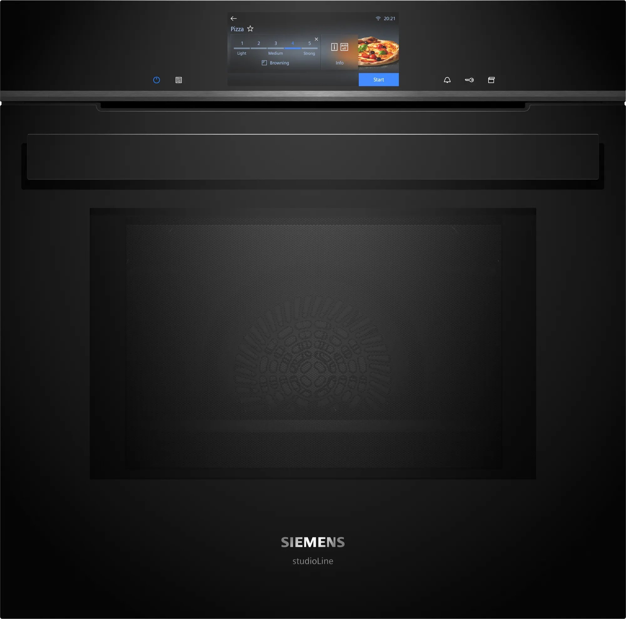 Siemens HN978GQB1B 59.4cm Built In Oven with added steam and Microwave function - Black