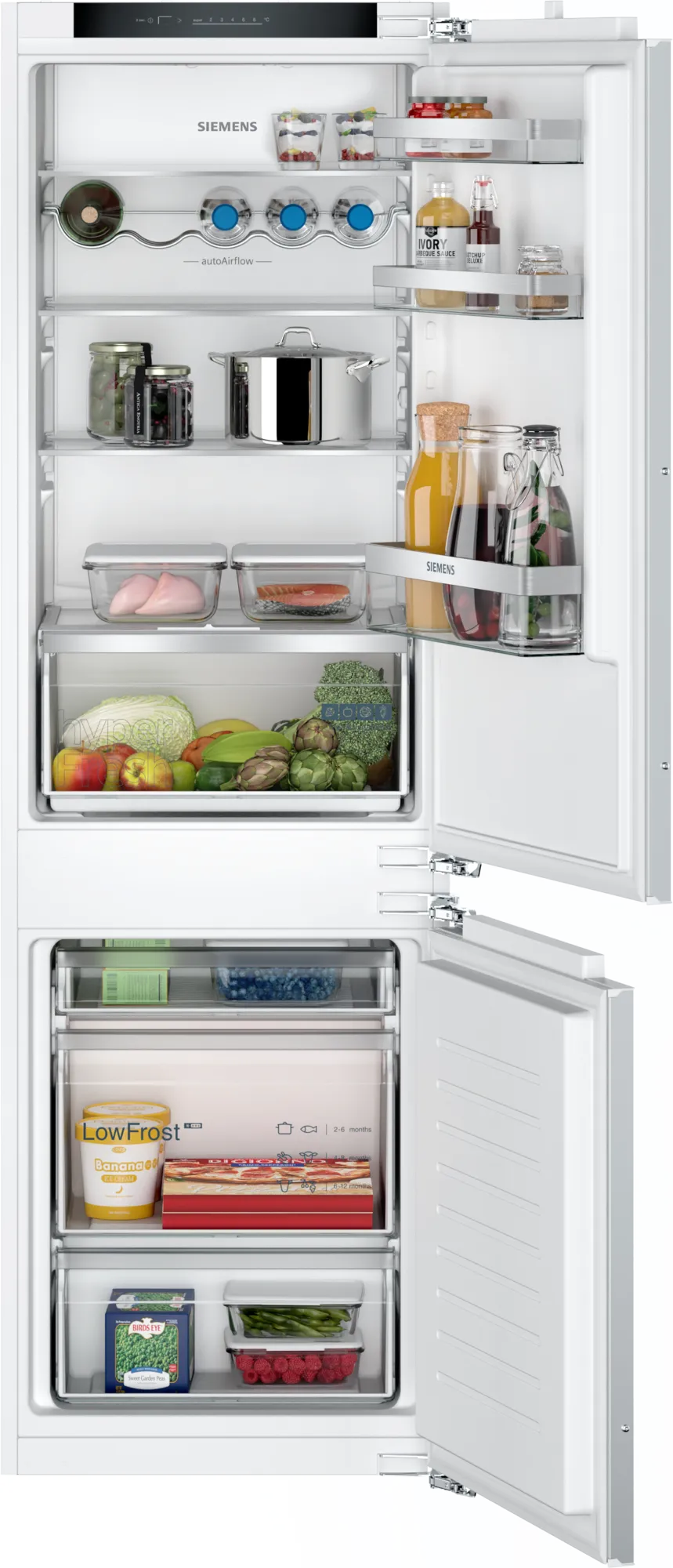 Siemens KI86VVFE0G 54.1cm 60/40 Integrated Low Frost Fridge Freezer