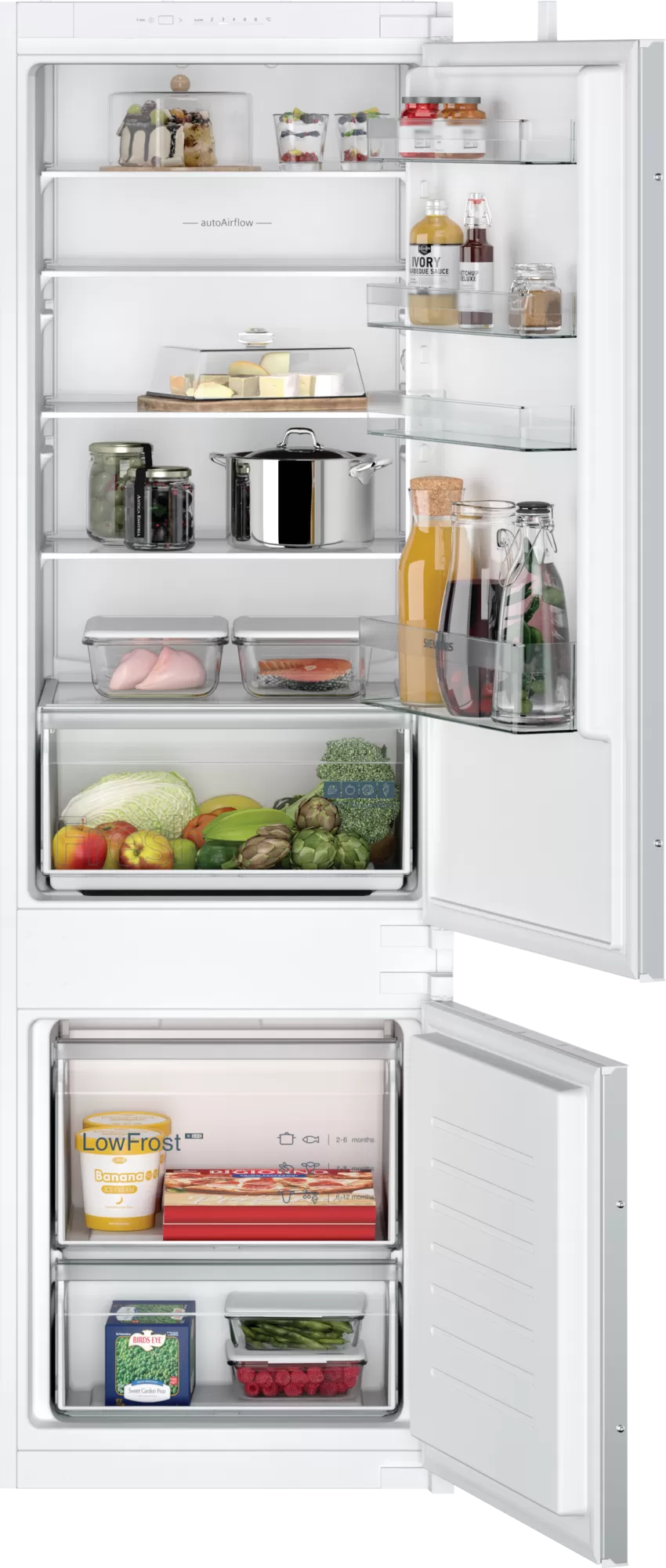 Siemens KI87VNSE0G 54.1 70/30 Integrated Low Frost Fridge Freezer