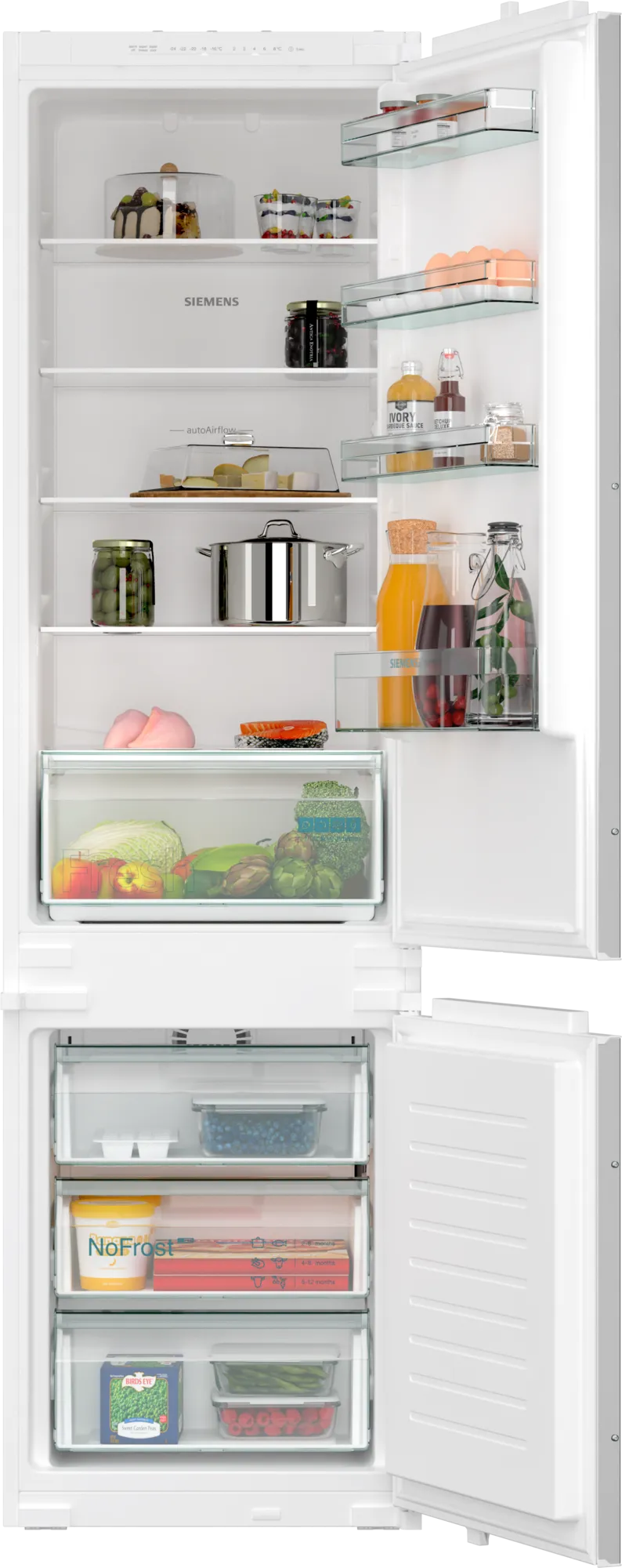 Siemens KI96NNSE0 54.1cm 70/30 Integrated Frost Free Fridge Freezer