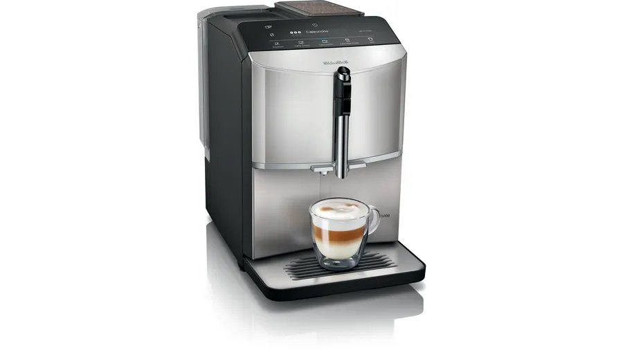 Siemens TF303G07 Bean to Cup Fully Automatic Freestanding Coffee Machine - Inox Silver Metallic