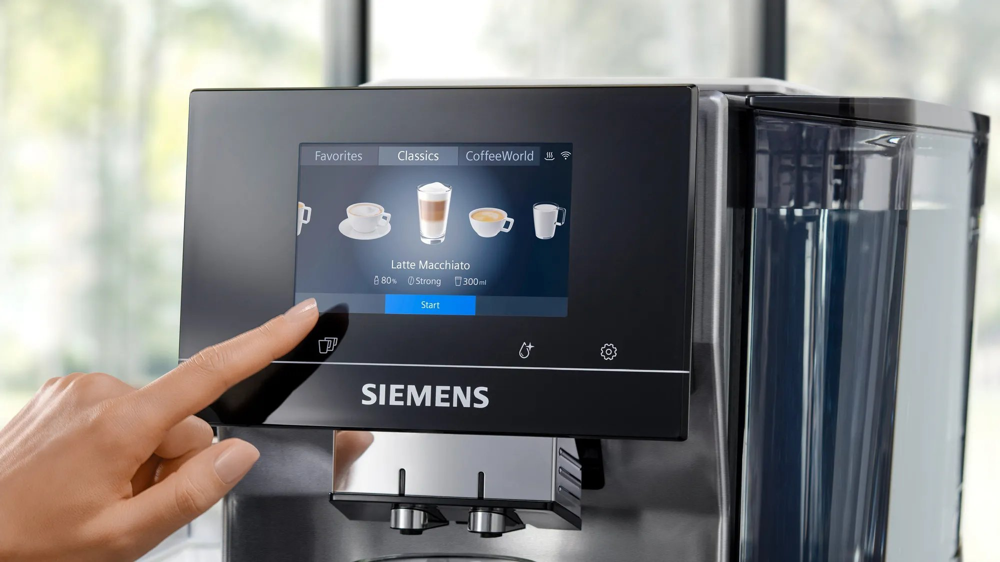 Siemens TQ707GB3 Bean to Cup Fully Automatic Freestanding Coffee Machine - Stainless Steel