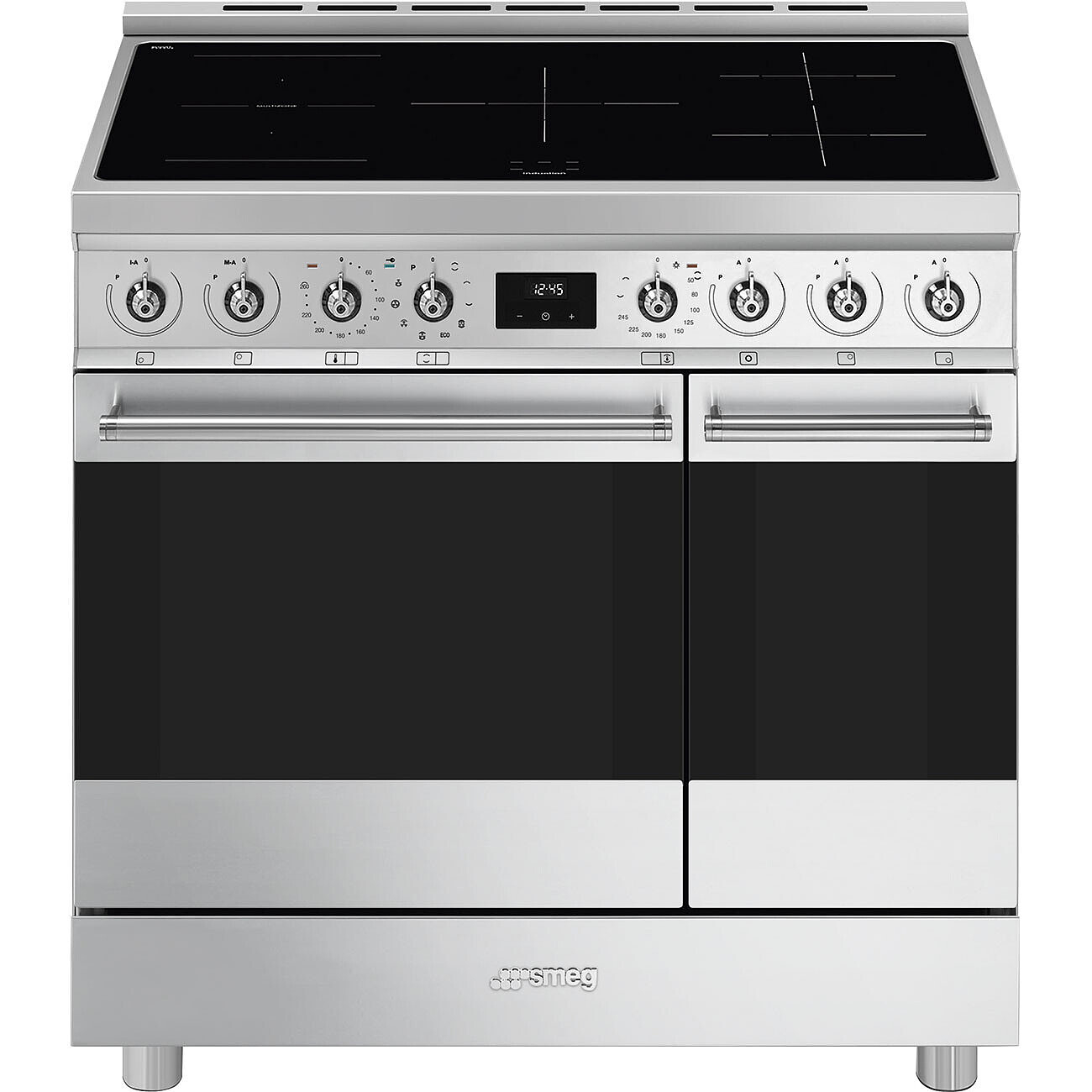 Smeg C92IPX2 85.3cm Electric Rangecooker with Double Oven and Induction Hob - Stainless steel