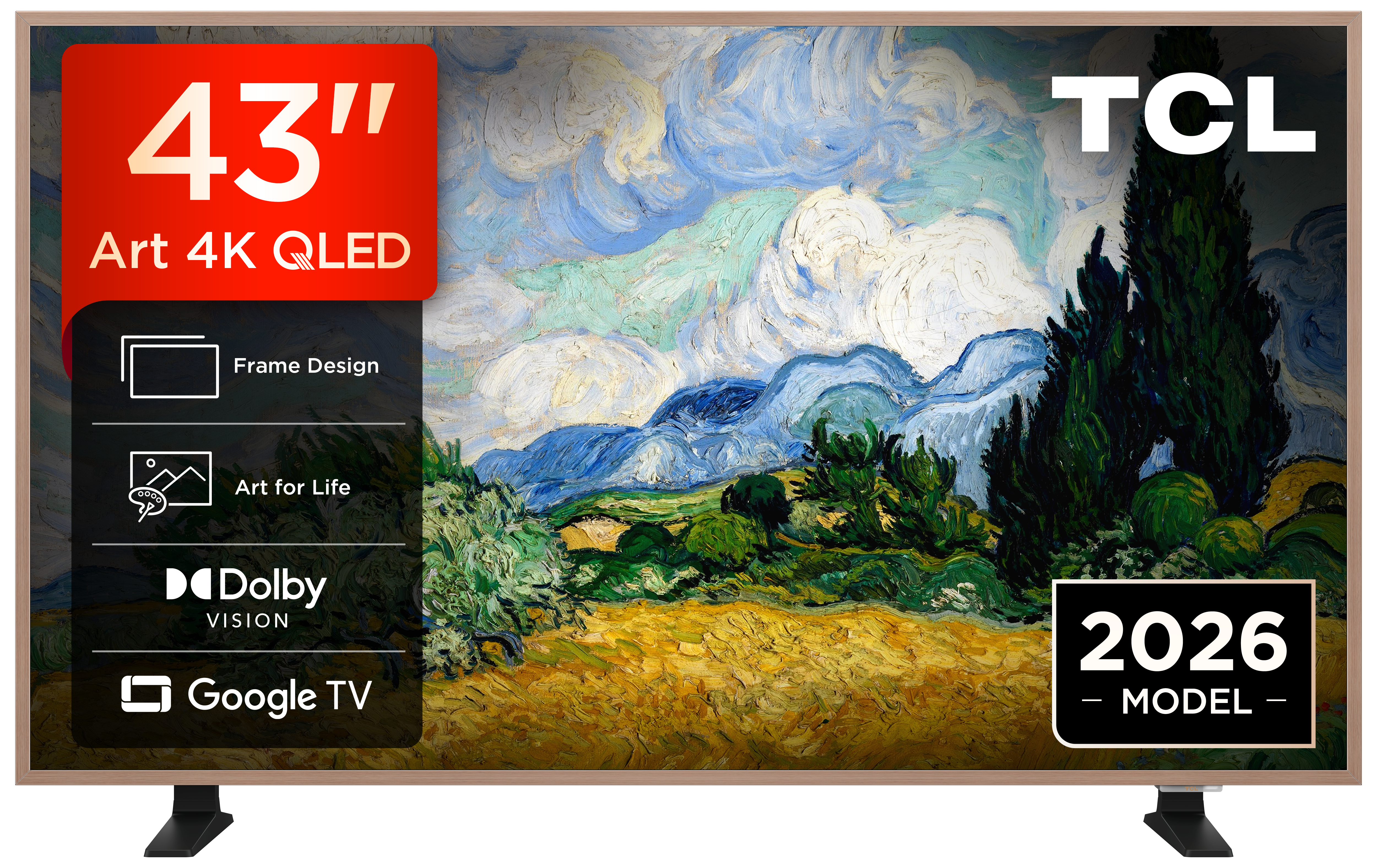 TCL 43A400 PRO-UK 43" 4K Ultra HD QD-MINI LED AI Art TV