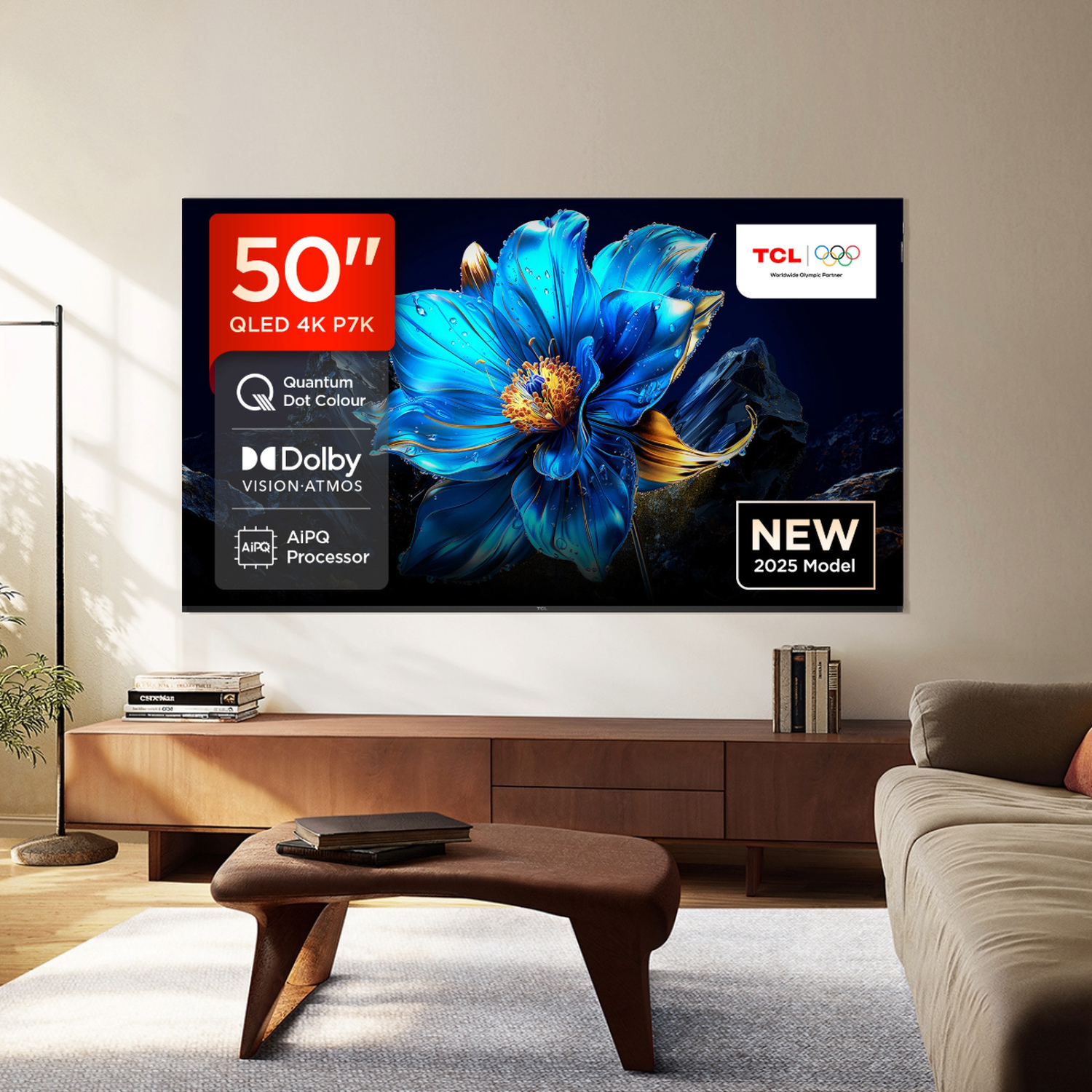 TCL 50P7K-UK 50" 4K QLED Direct LED HDR Google TV