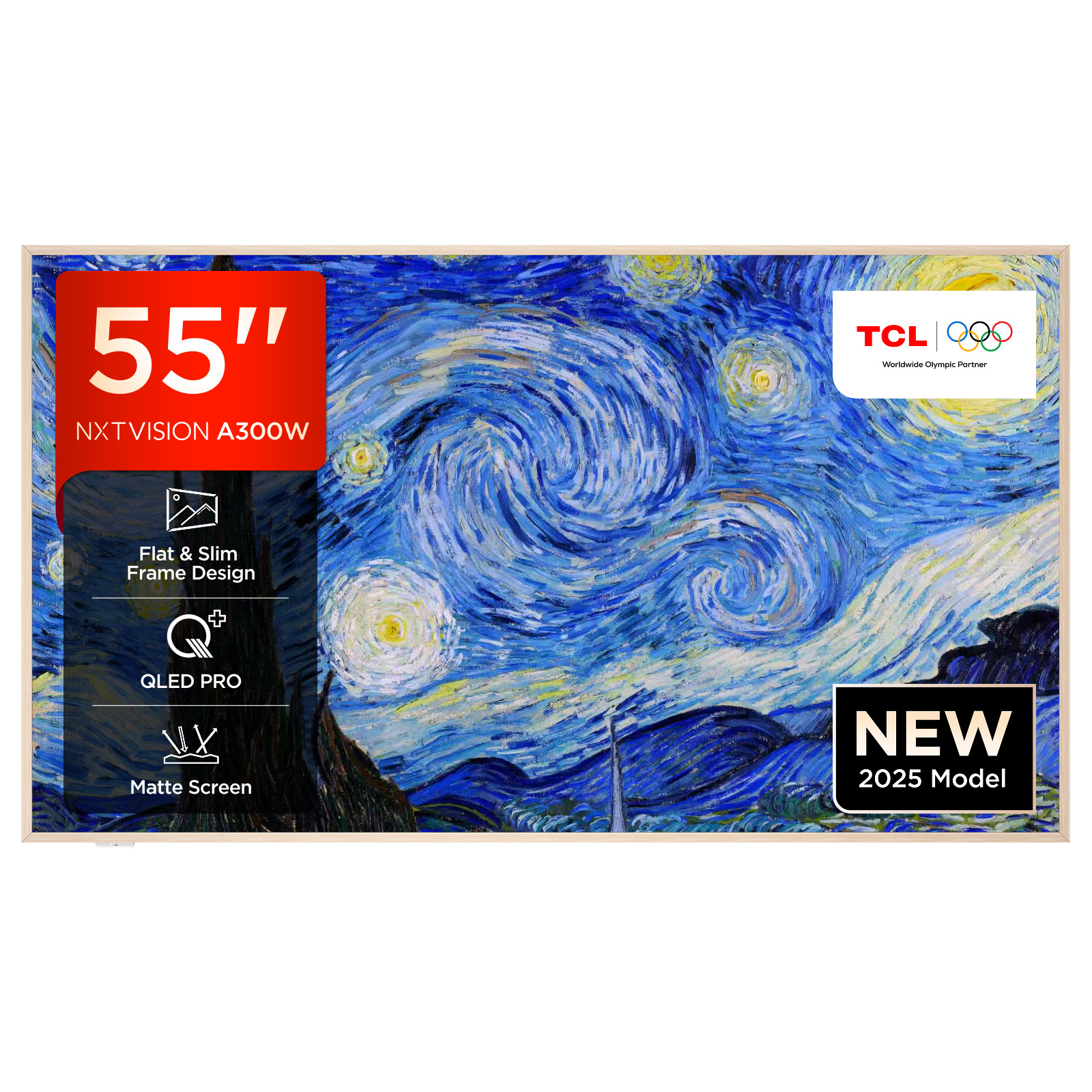 TCL 55A300W-UK 55" 4K Ultra HD TCL NXTVISION QLED PRO HDR Google TV