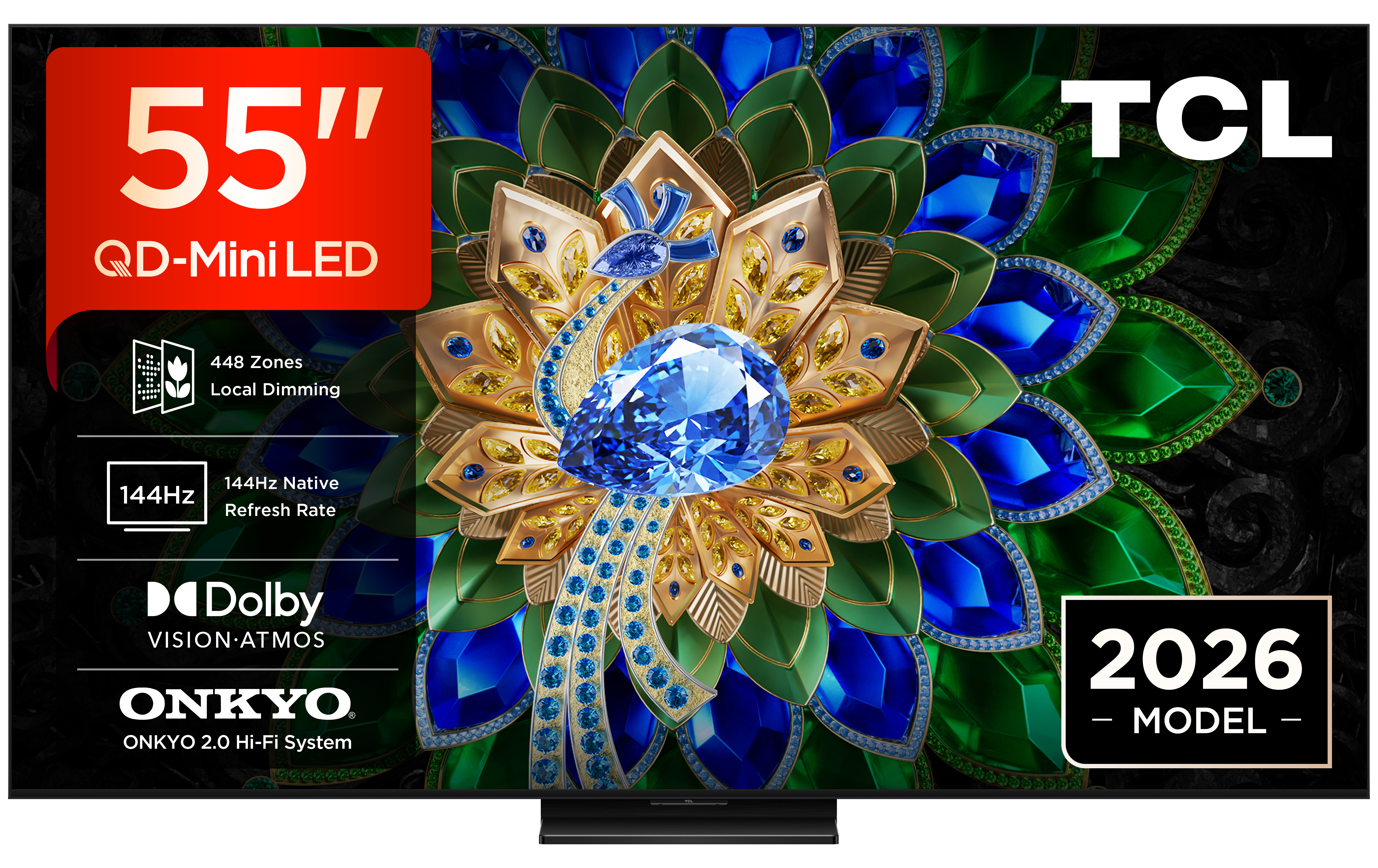 TCL 55A400U-UK 55" QD-MINI LED TV - Black
