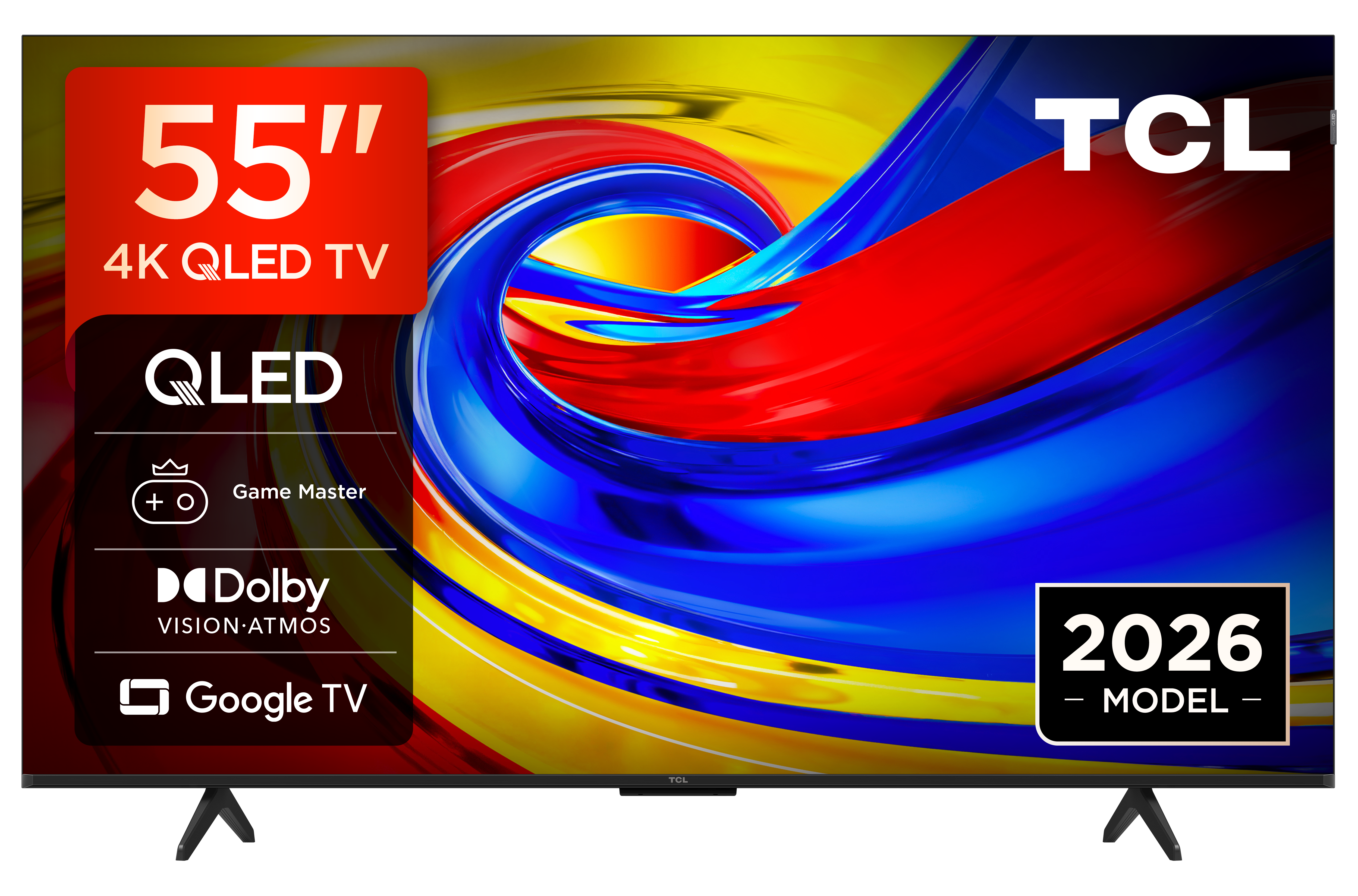 TCL 55P7L-UK 55" 4K HDR QLED Direct LED Google TV - Black