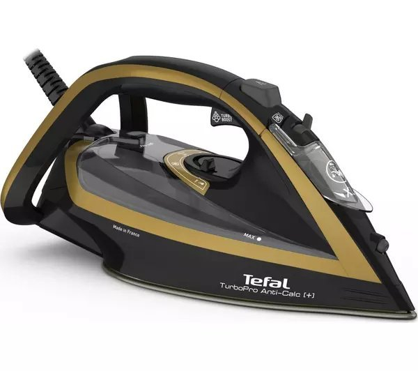 Tefal FV5696G0 Ultimate Turbo Pro Steam Iron - Black & Gold