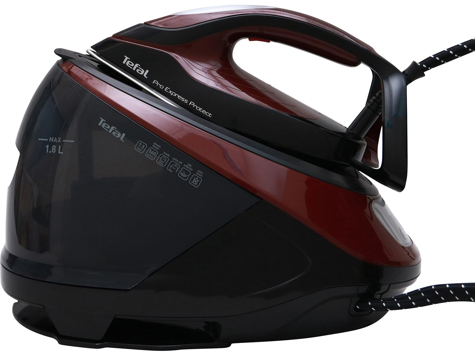 Tefal GV9230G0 Pro Express Protect High Pressure Steam Generator - Black & Burgundy