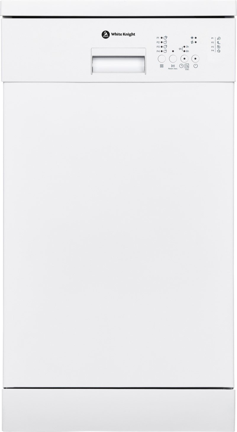 White Knight FS45DW52W 45cm Slimline Dishwasher - White - 10 Place Settings