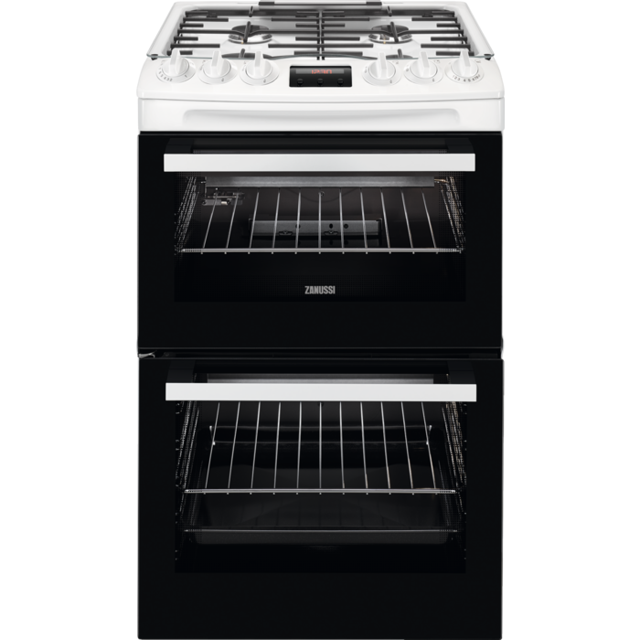 Zanussi ZCG43250WA 55cm Double Gas Cooker - White