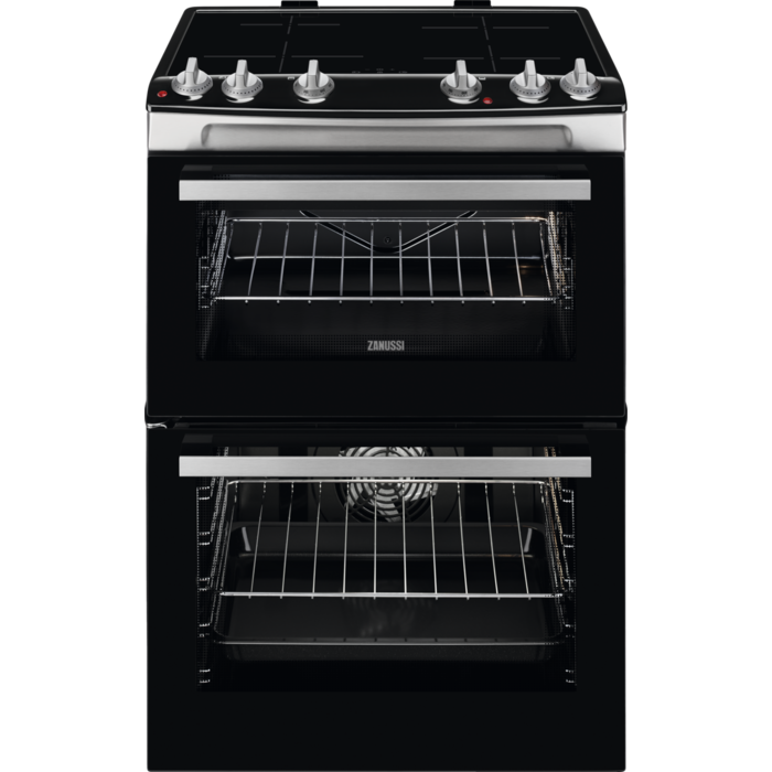 Zanussi ZCI66080XA 60cm Double Oven with Induction Hob - Stainless Steel