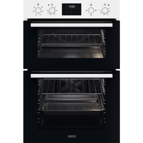 Zanussi ZKHNL3W1 59.4cm Built In Electric Double Oven - White