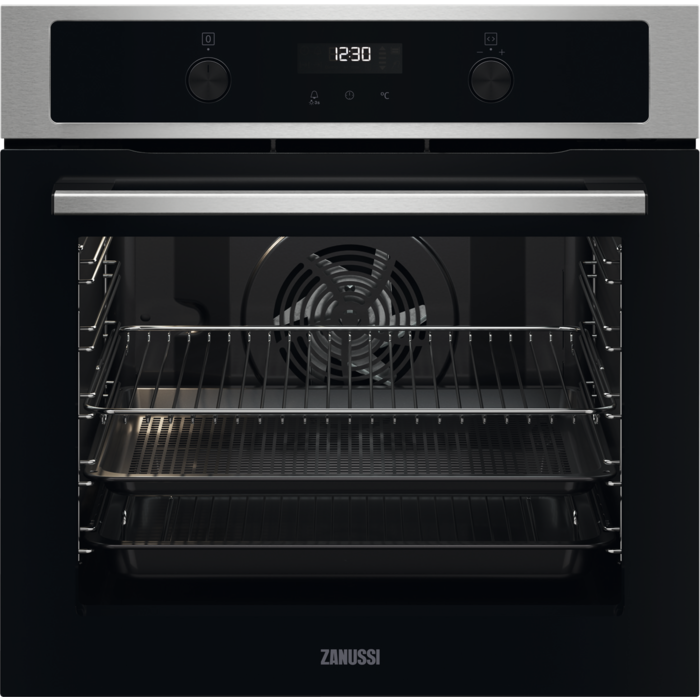 Zanussi ZOPNA7X1 59.4cm Built In Pyrolytic Single Oven - Stainless