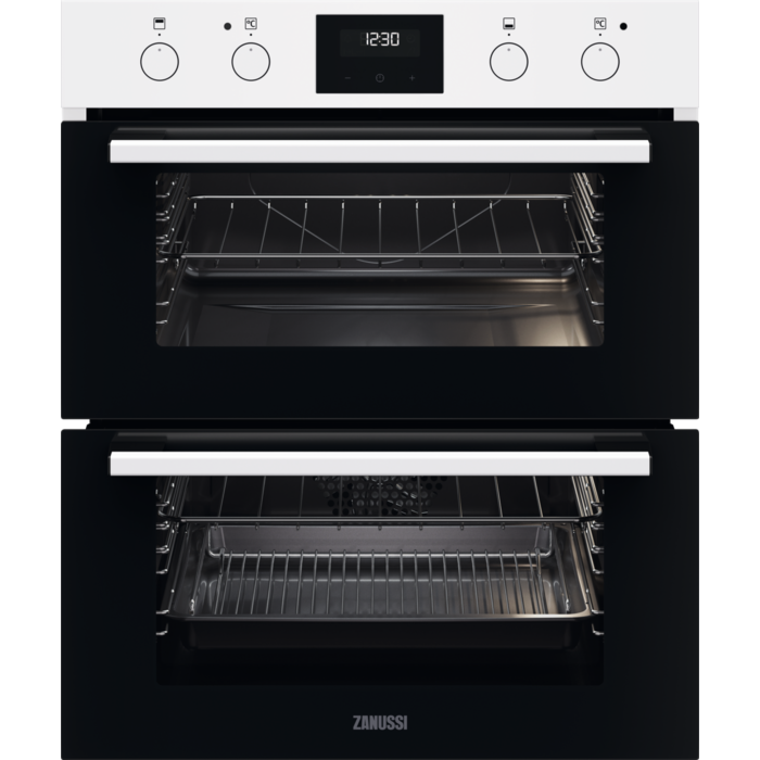 Zanussi ZPHNL3W1 59.4cm Built Under Electric Double Oven - White