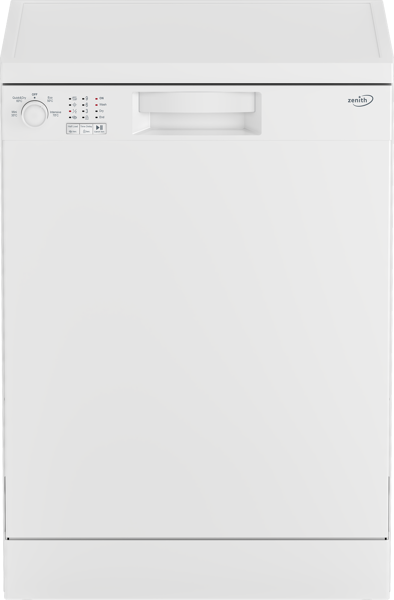 Zenith ZDW600W Full Size Dishwasher - White - 13 Place Settings