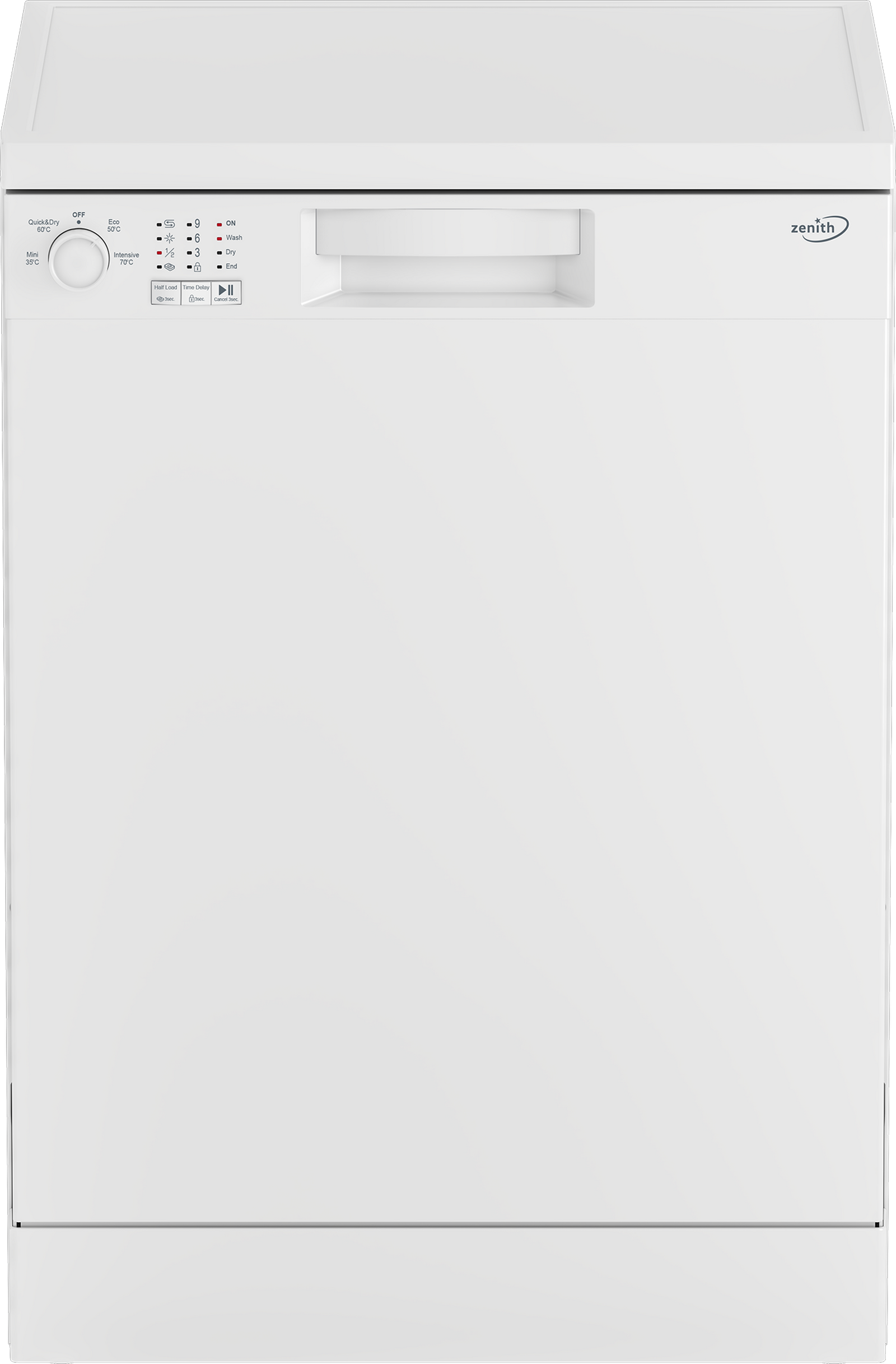Zenith ZDW600W Full Size Dishwasher - White - 13 Place Settings