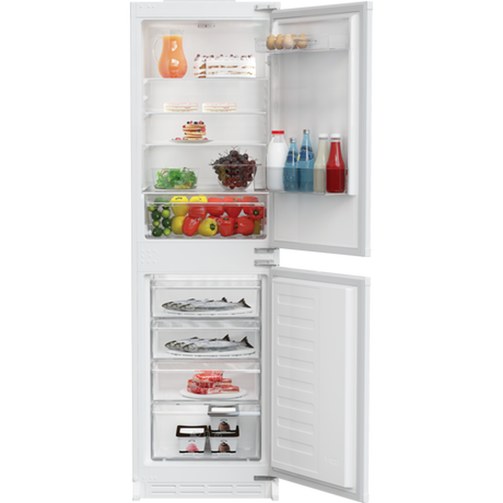Zenith ZICSD355 54cm 50/50 Integrated Manual Fridge Freezer