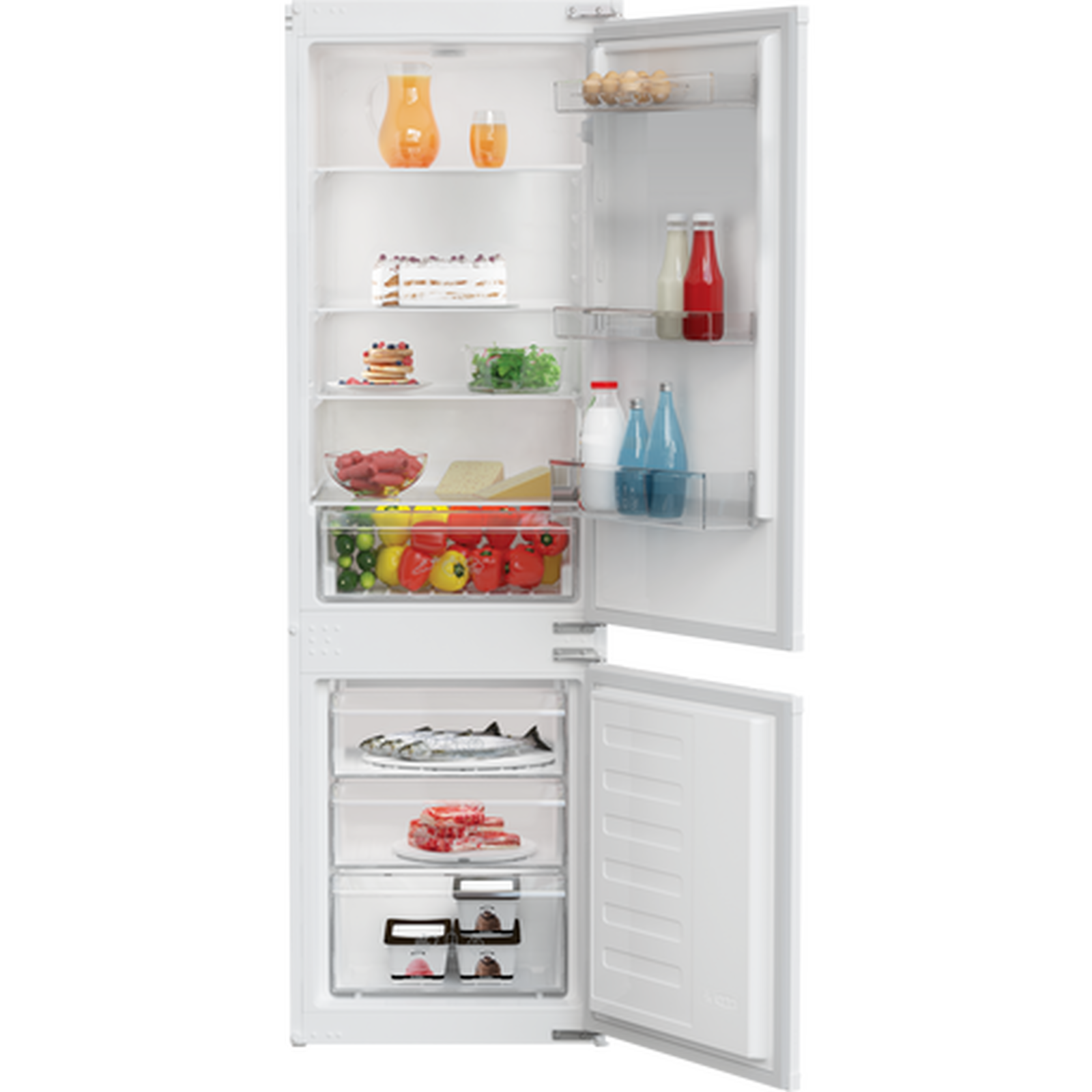 Zenith ZICSD373 54cm 70/30 Integrated Manaul Fridge Freezer