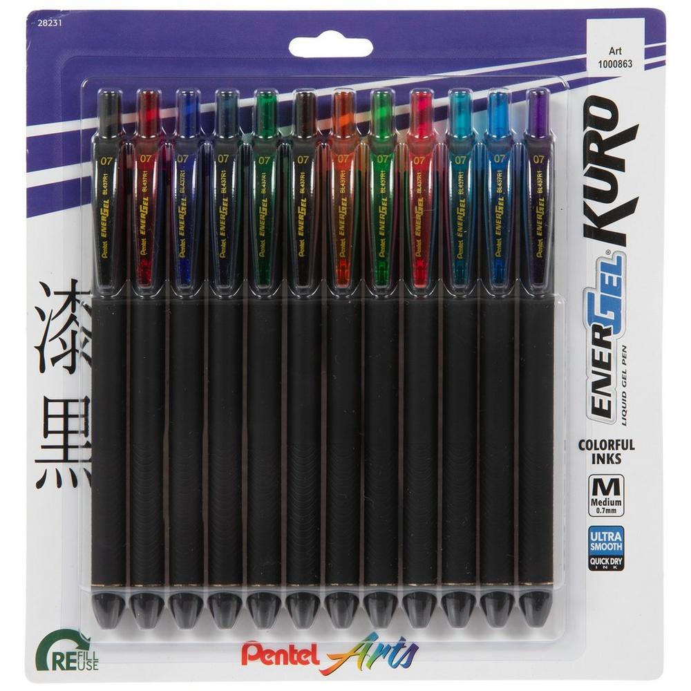 0.7mm Energel Kuro Liquid Gel Pens - 12 Piece Set | Hobby Lobby