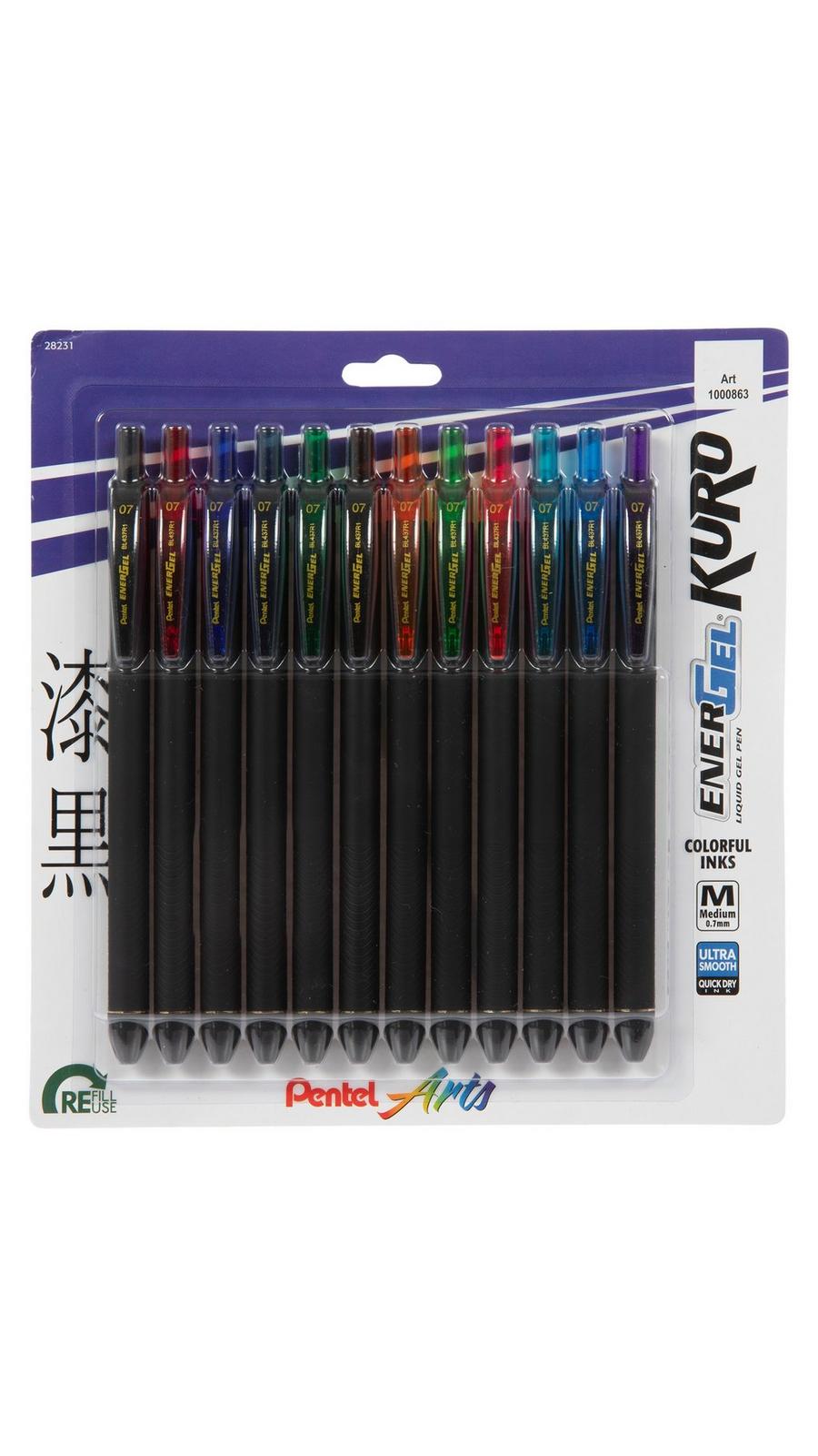 0.7mm Energel Kuro Liquid Gel Pens - 12 Piece Set | Hobby Lobby