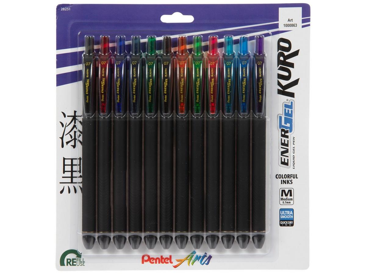 0.7mm Energel Kuro Liquid Gel Pens - 12 Piece Set | Hobby Lobby
