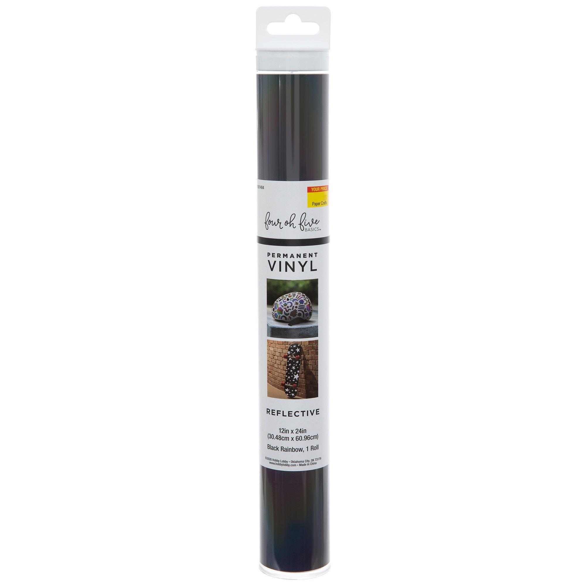Black Rainbow Reflective Permanent Self-Adhesive Vinyl - 12