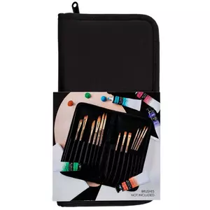 Mesh Paint Brushes Case Zippered Brush Holder,Black - MEEDEN Art