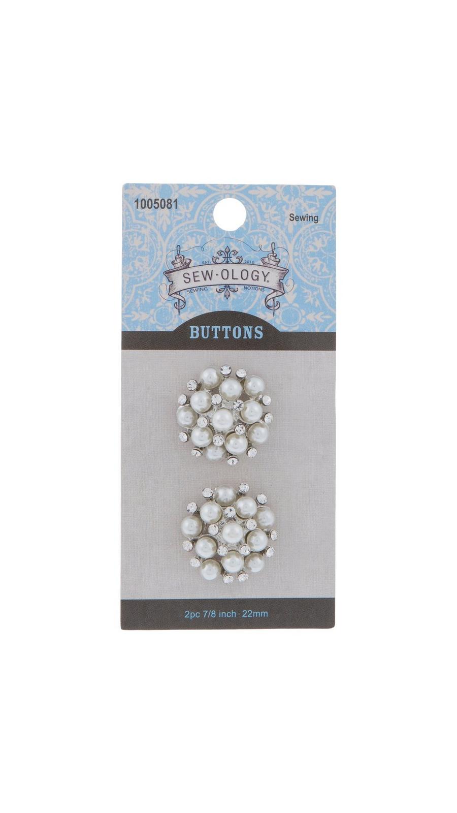 Pearl & Rhinestone Cluster Shank Buttons - 22mm | Hobby Lobby